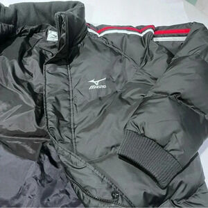 Mizuno Ski Long Down Jacket Parka FIELD Bench Training Weatherproof Large Black‎